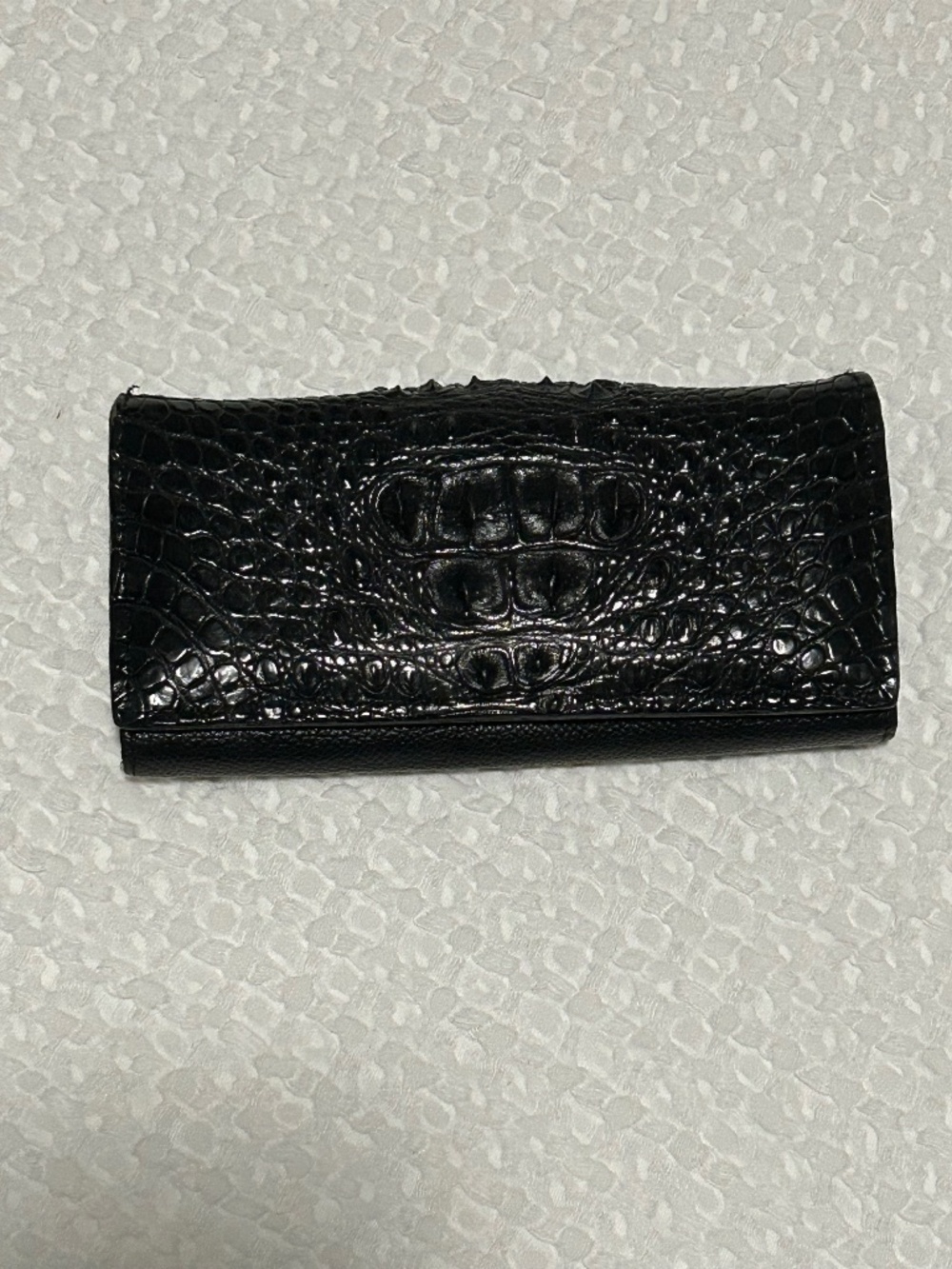 Croc embossed leather wallet